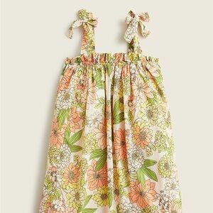 Crewcut Tie Shoulder Sundress in Zinnia Floral for Girls.  Size 7